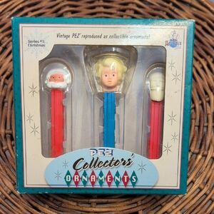 PEZ Collector's Christmas Ornaments Box Set of 3 Acornia 2000 Series #1 Santa